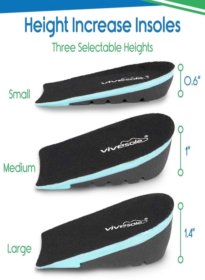 ViveSole Height Increase Insoles (Pair) - Heel Lifts for Men, Women, Leg Length Discrepancy - Plantar Fasciitis Relief Shoe Inserts - Orthopedic Cups for Foot Pain - Lightweight Gel Support - Image 3